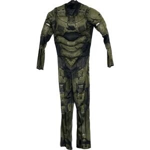 Kids Halloween HALO Master Chief Infinite Costume Size M 8-10 JUMPSUIT ONLY